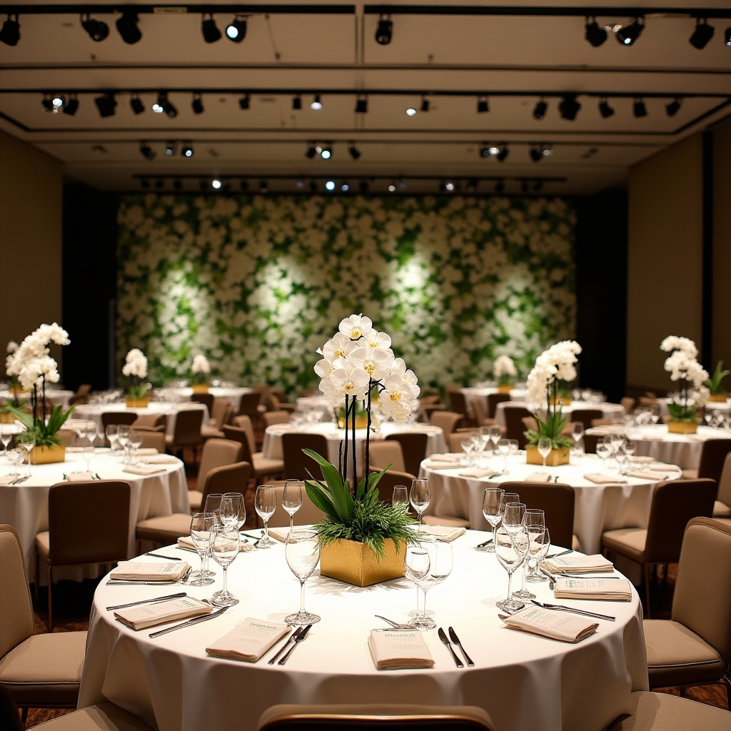 Céges rendezvény dekoráció modern stílusban